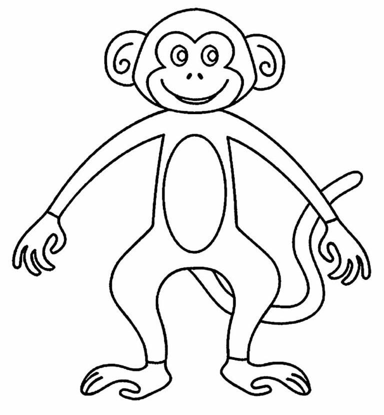 80 Desenhos De Macaco Para Colorir E Imprimir