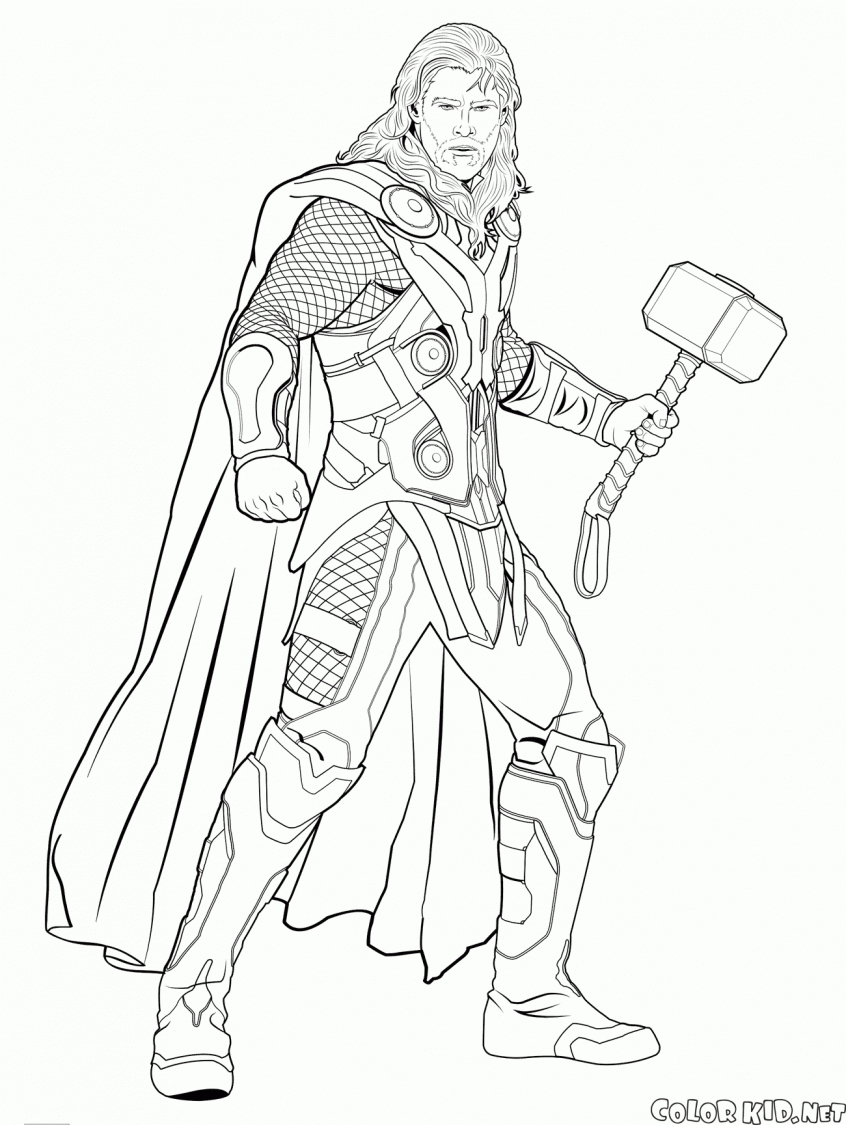 Thor Para Colorir E Imprimir Muito F Cil Colorir E Pintar