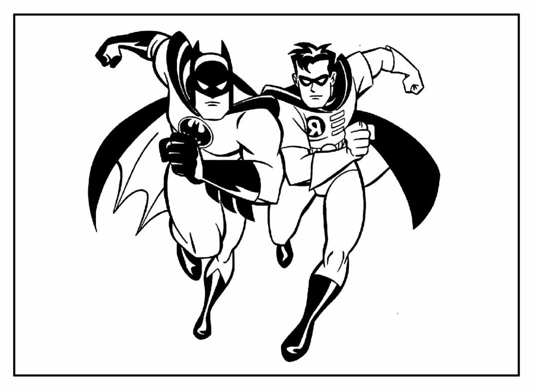 Desenhos De Batman E Robin Para Colorir E Imprimir