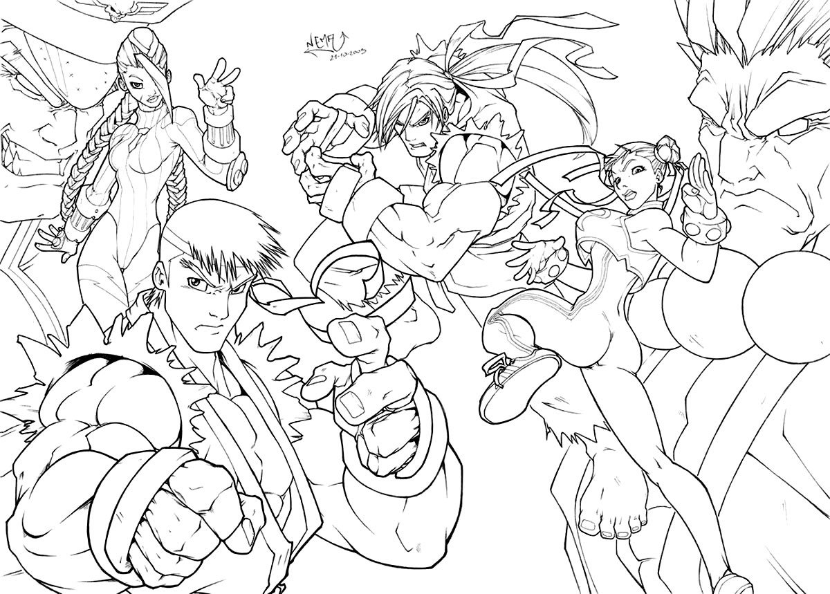 Desenhos De Street Fighter Para Colorir E Imprimir Aprender A Desenhar