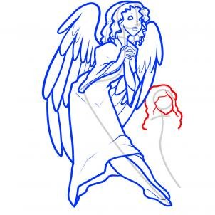 como desenhar um anjo