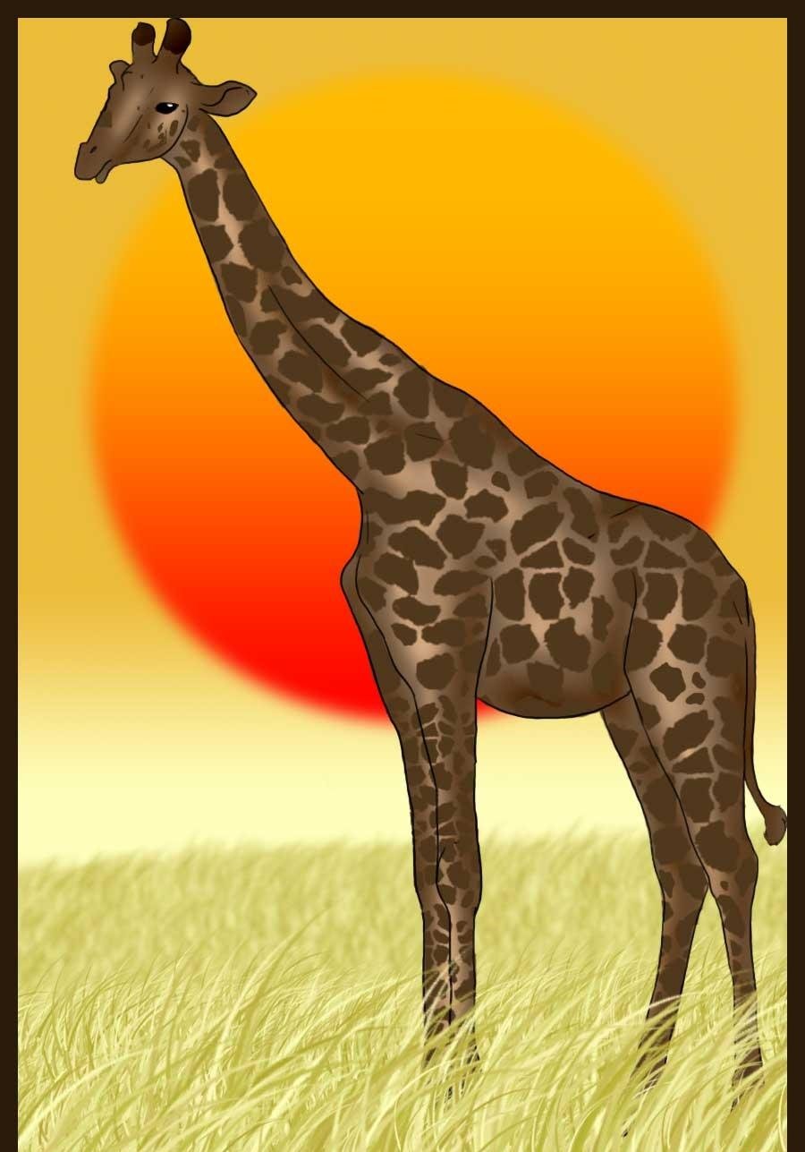 como desenhar uma girafa