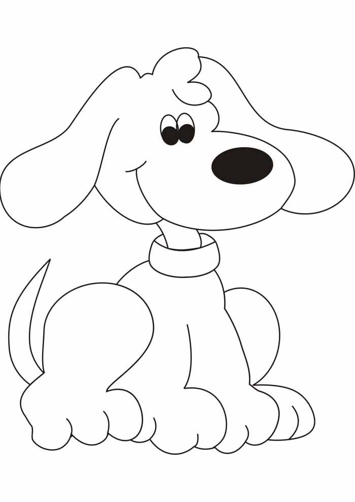 cachorro para colorir fofo