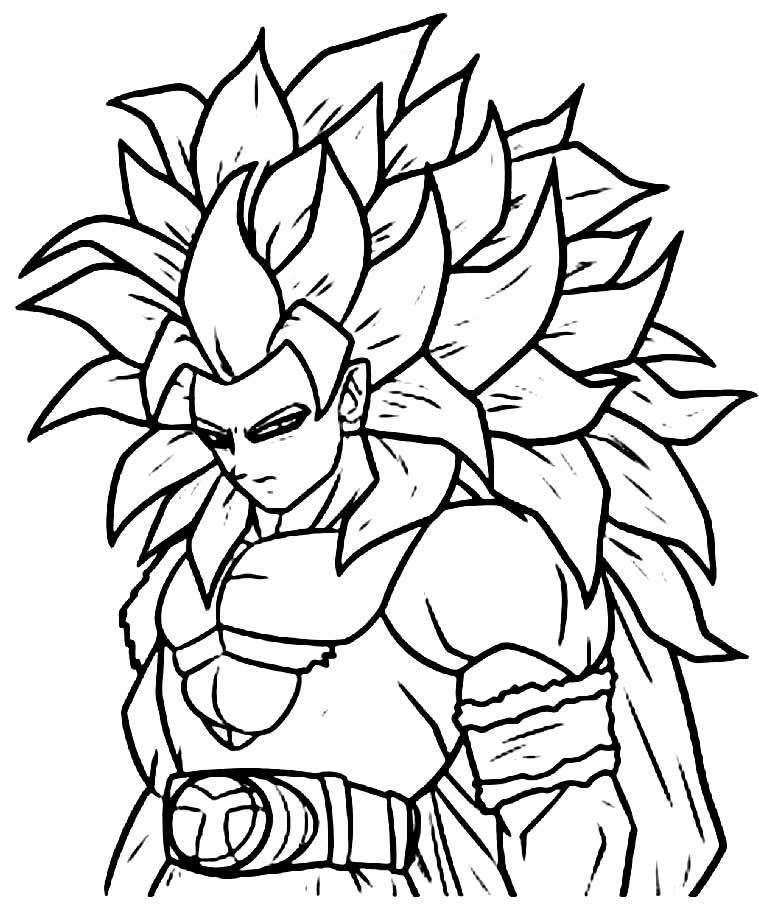 desenho do goku para colorir dragon ball af