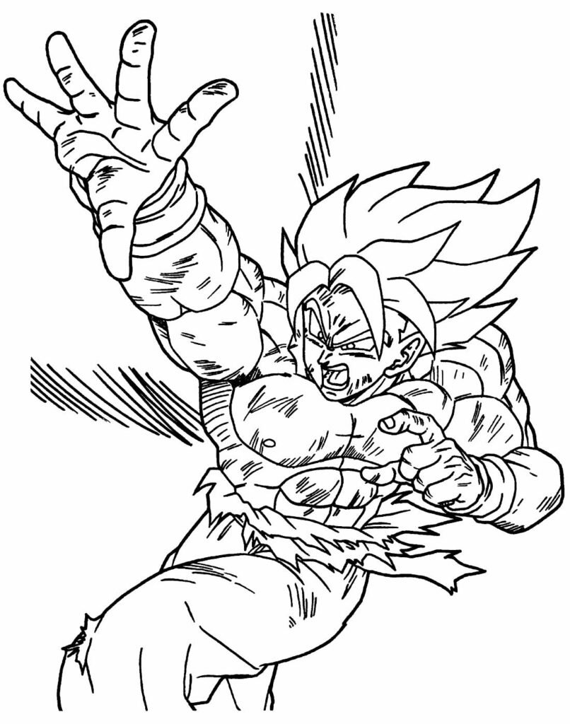 desenho do goku para pintar 5