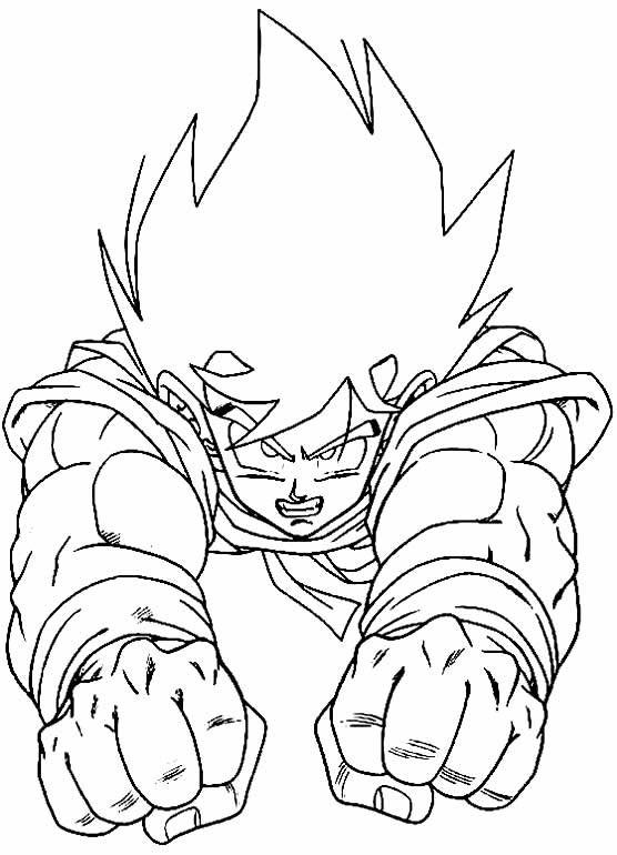 desenho do goku para pintar 8