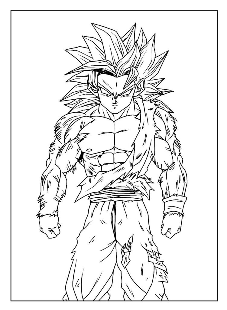 desenho para colorir de goku 11