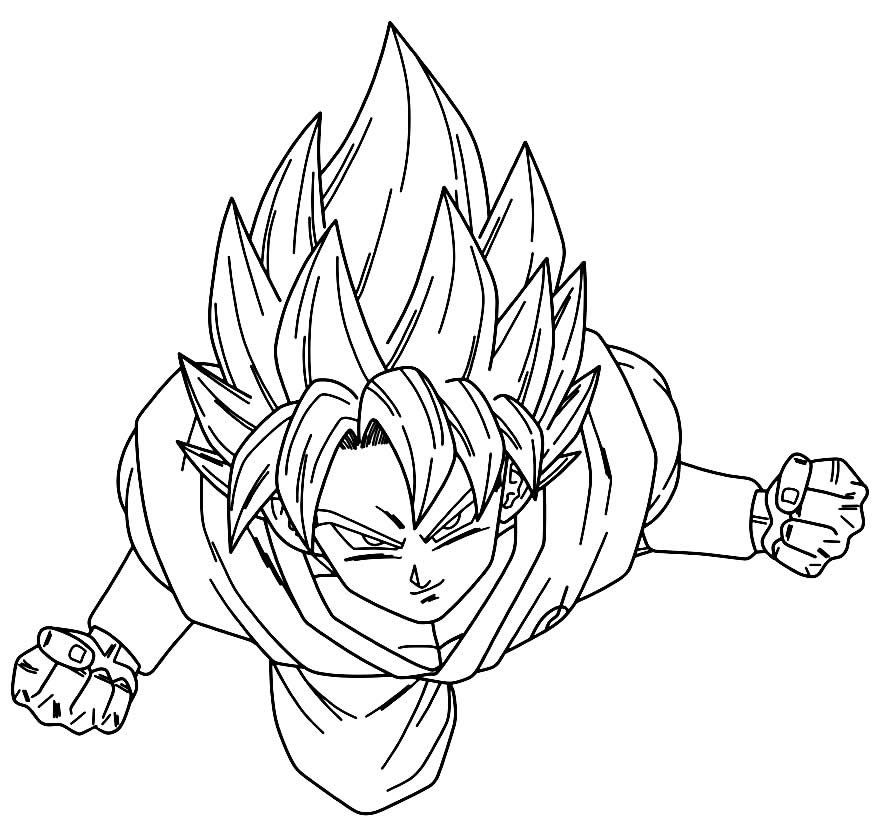 desenho para colorir de goku 16