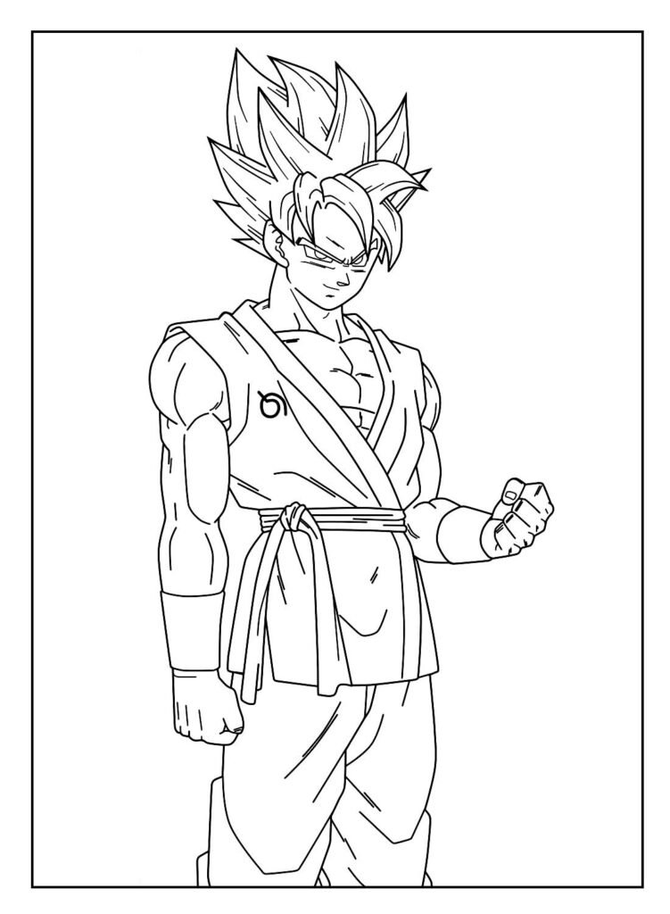 desenho para colorir de goku 17