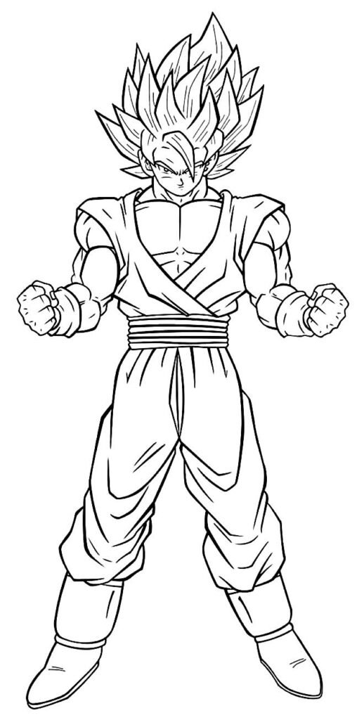 desenho para colorir de goku 3