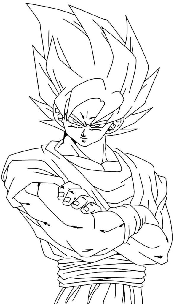 desenho para colorir de goku 8