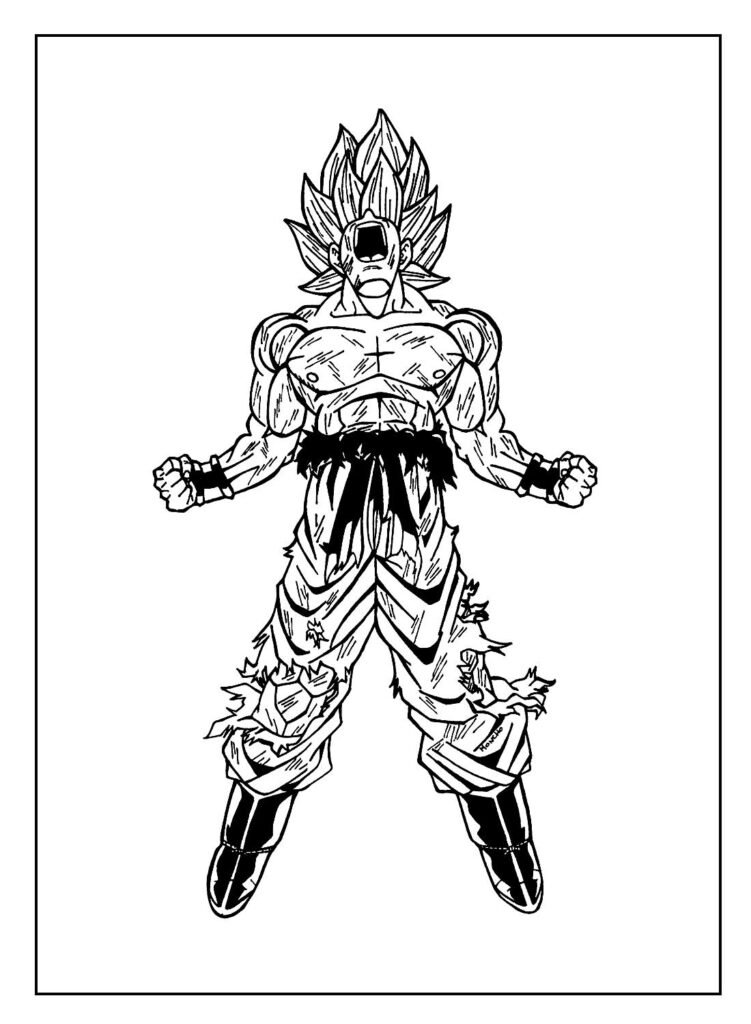 desenho para colorir de goku 9