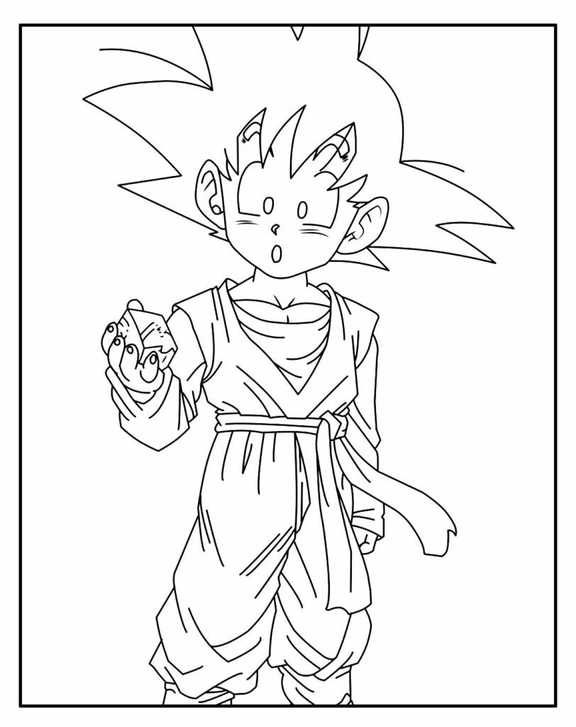 desenho para colorir de goku pagina para pintar 10