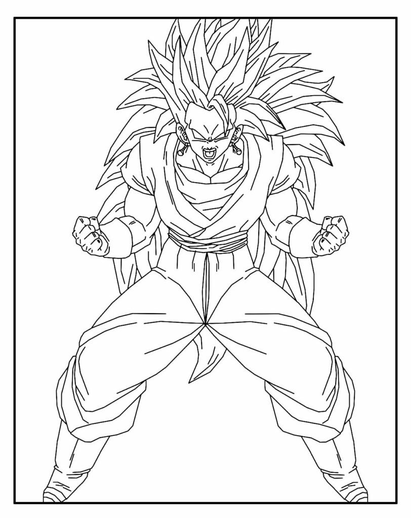 desenho para colorir de goku pagina para pintar 8