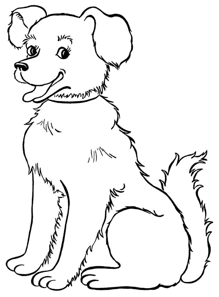 desenhos de cachorros para colorir 1