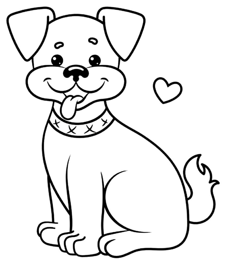 desenhos de cachorros para colorir 4