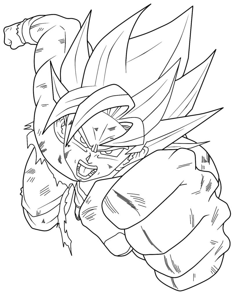 55+ Desenhos do Goku Instinto Superior para Imprimir e Colorir, desenho do goku  instinto superior 