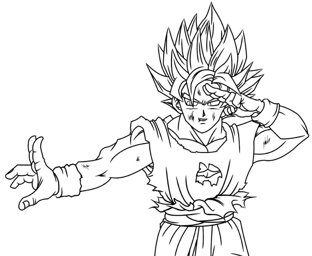 Total Imagem Desenhos Goku Para Colorir Br Thptnganamst Edu Vn