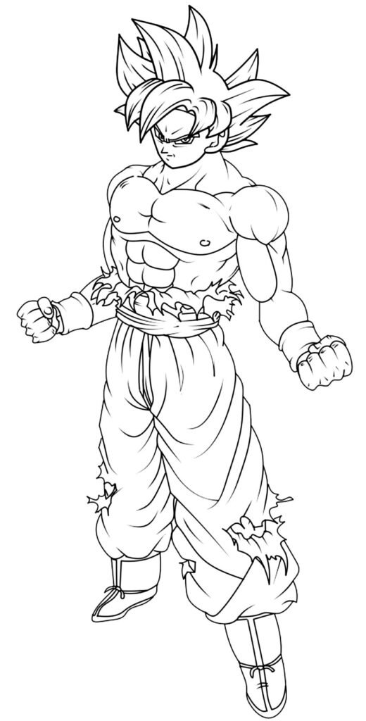 Goku Pequeno  Desenhos para Imprimir e Colorir