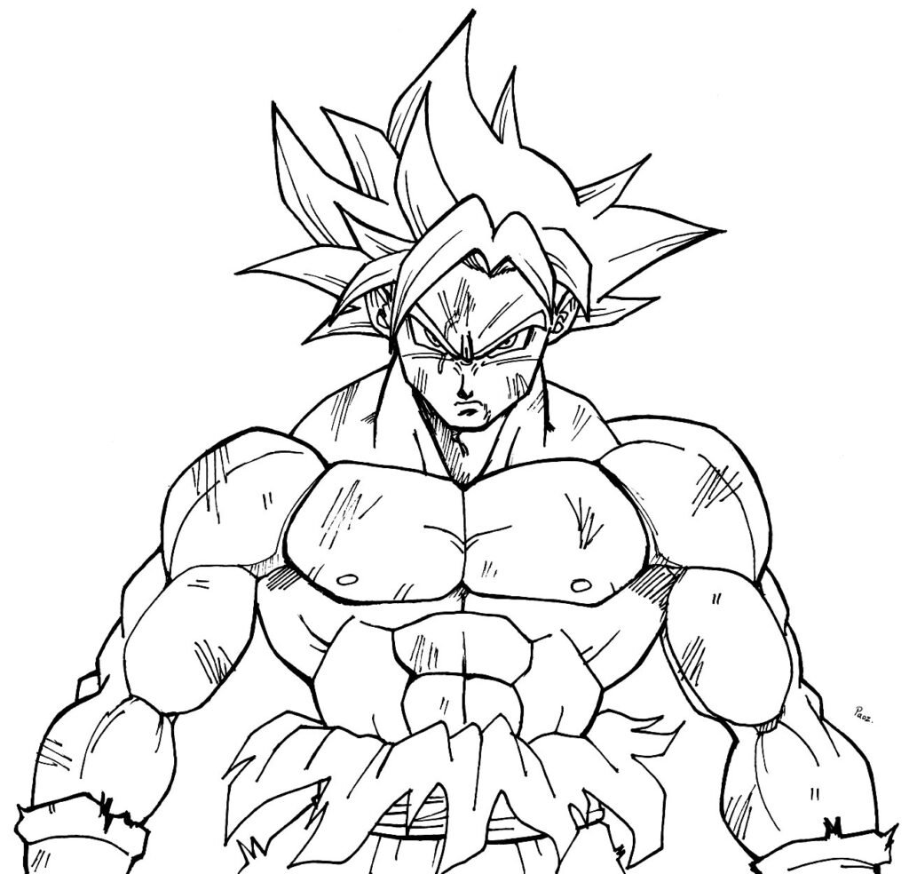 Desenhos de Goku para colorir e imprimir, imagens do goku desenho