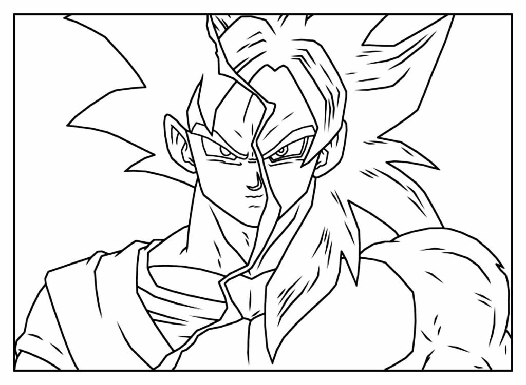 Desenhos de Goku para colorir e imprimir, desenho goku para pintar