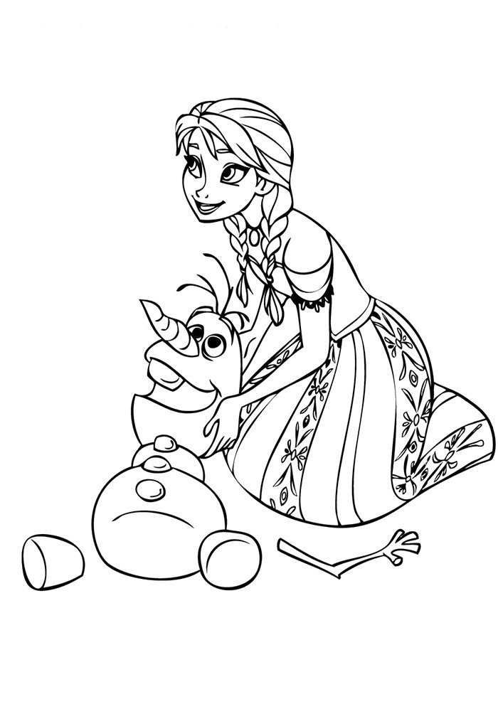 Frozen-e-Olaf-para-colorir