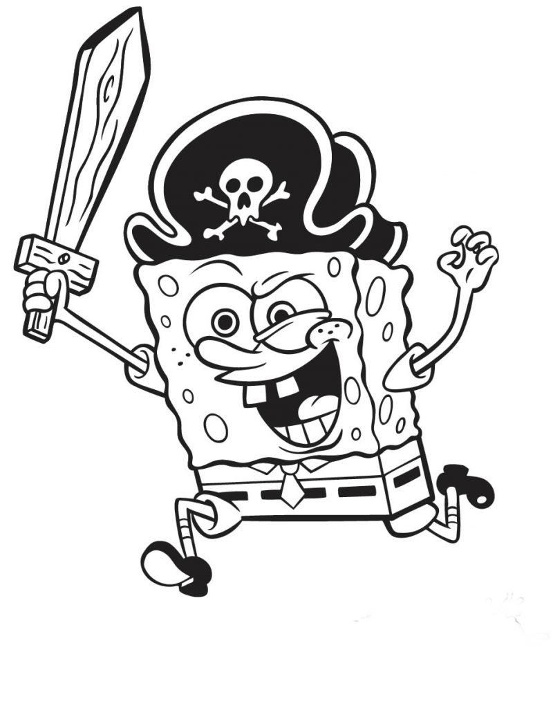 bob esponja para colorir e pintar