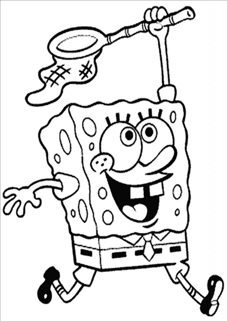 bob esponja para colorir e pintar