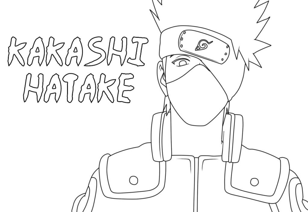 desenho kakashi para colorir grande