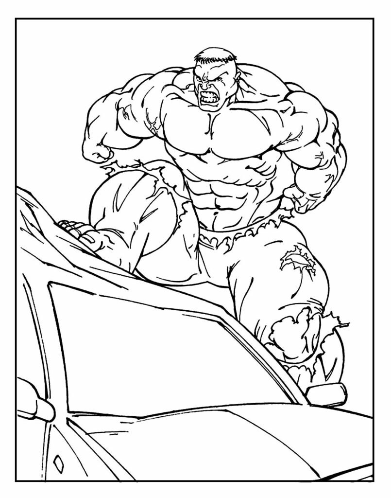 desenho lindo de hulk para pintar e colorir 11