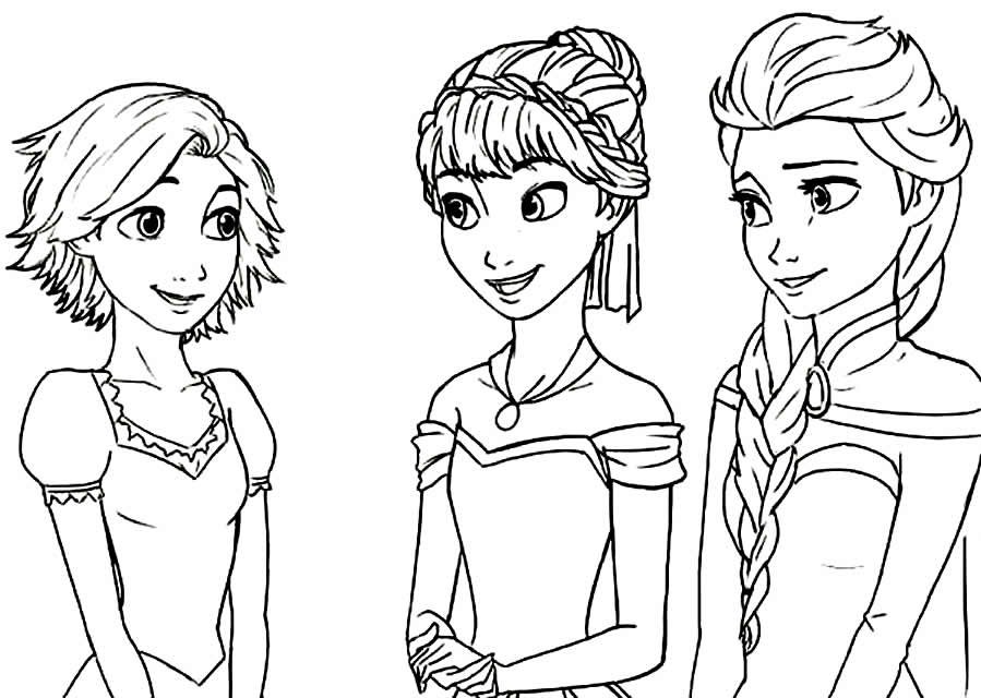 desenhos da rapunzel para pintar e colorir 1