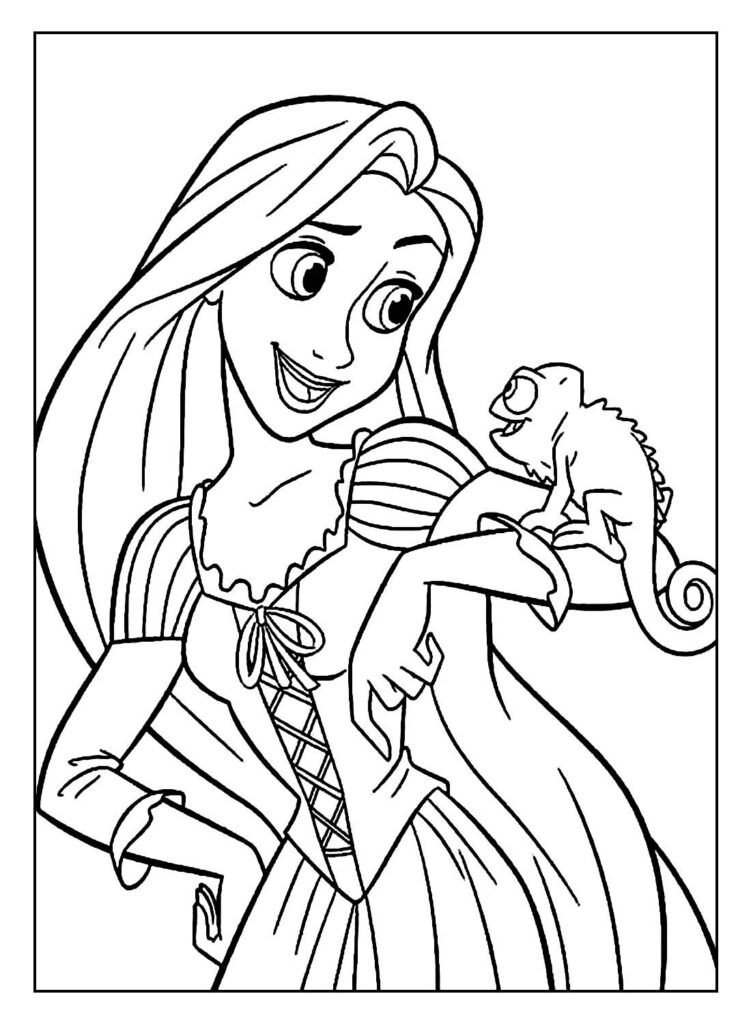 desenhos da rapunzel para pintar e colorir 2