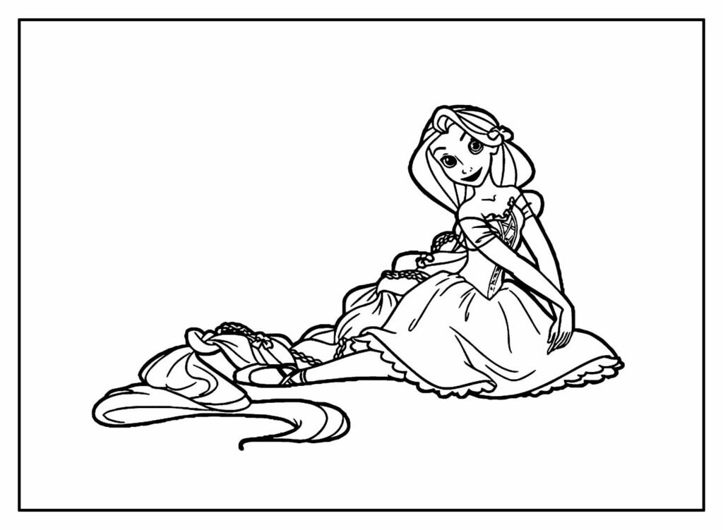 desenhos da rapunzel para pintar e colorir 23