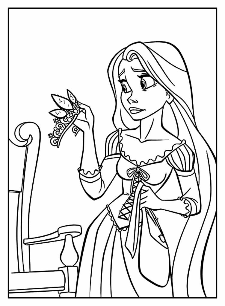 desenhos da rapunzel para pintar e colorir 34