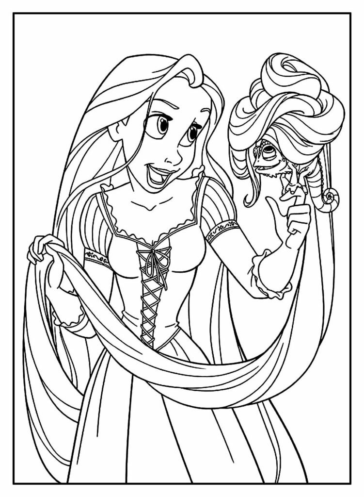 desenhos da rapunzel para pintar e colorir 35