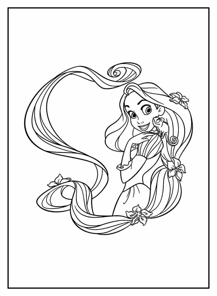 desenhos da rapunzel para pintar e colorir 36