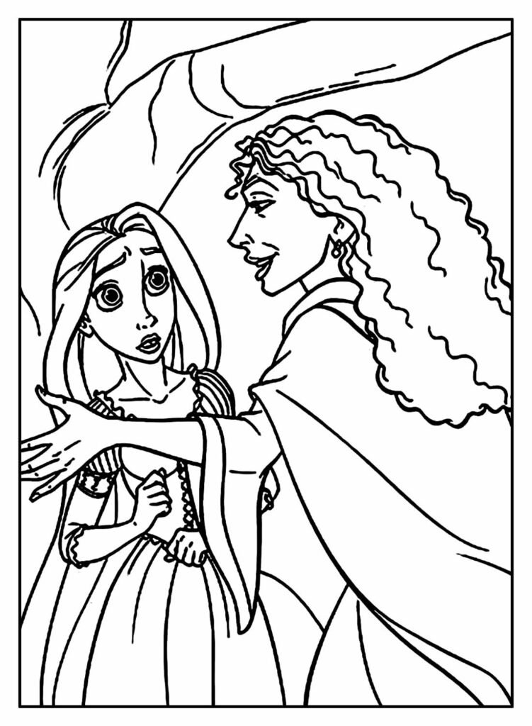 desenhos da rapunzel para pintar e colorir 39