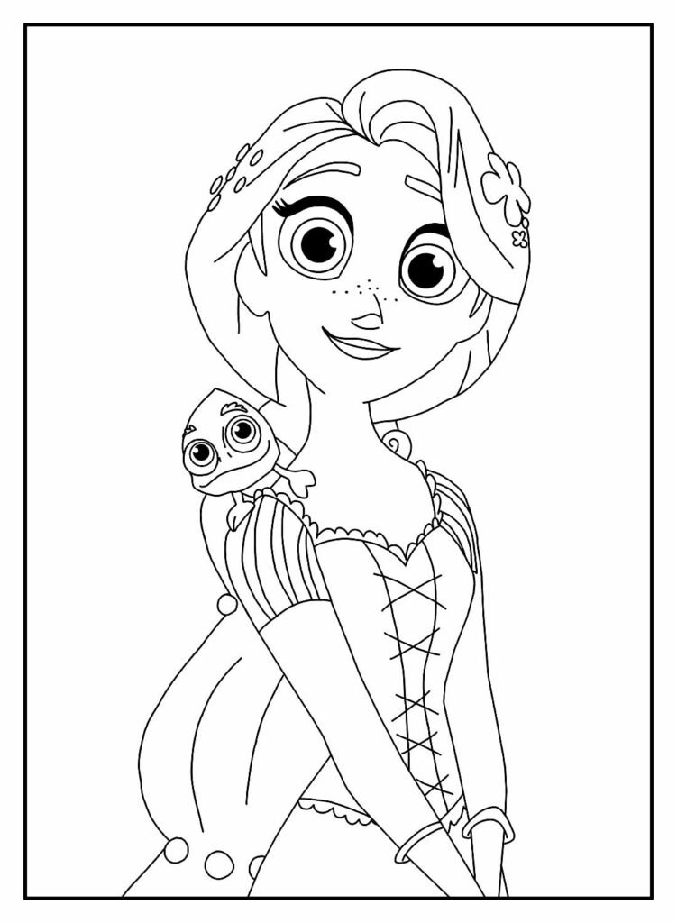Desenhos para colorir gratuitos de entrelaçados para imprimir e colorir -  Tangled / Rapunzel - Just Color Crianças : Páginas para colorir para  crianças