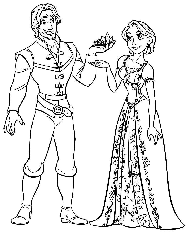 desenhos da rapunzel para pintar e colorir 6