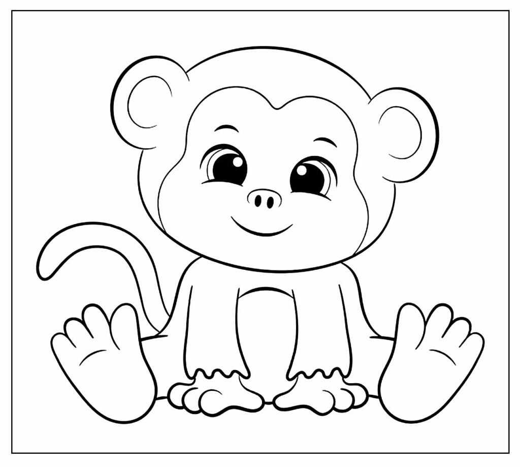 Desenho Para Colorir macaco - Imagens Grátis Para Imprimir - img 17689