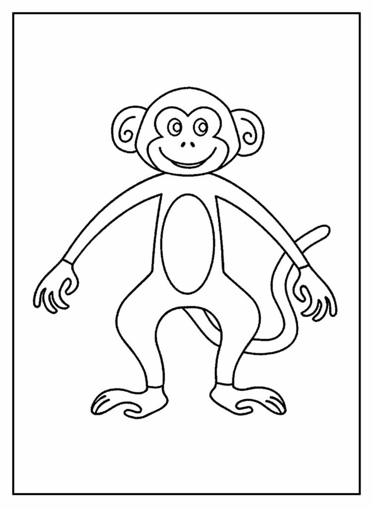 80 Desenhos de Macaco para Colorir e Imprimir