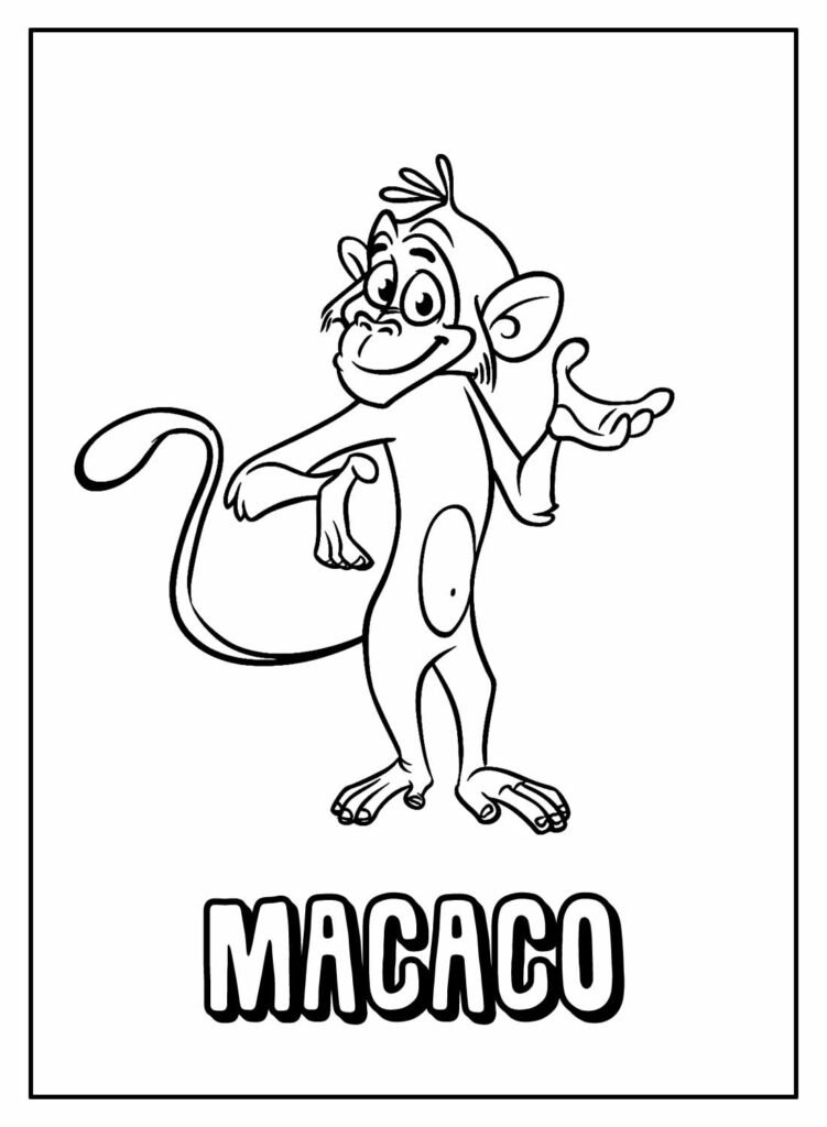 Desenhos de Macaco para colorir - Bora Colorir