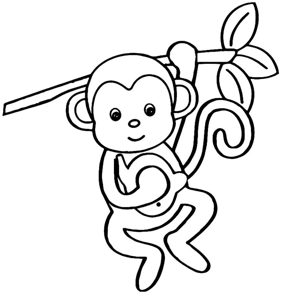 Desenho Para Colorir macaco - Imagens Grátis Para Imprimir - img 17689