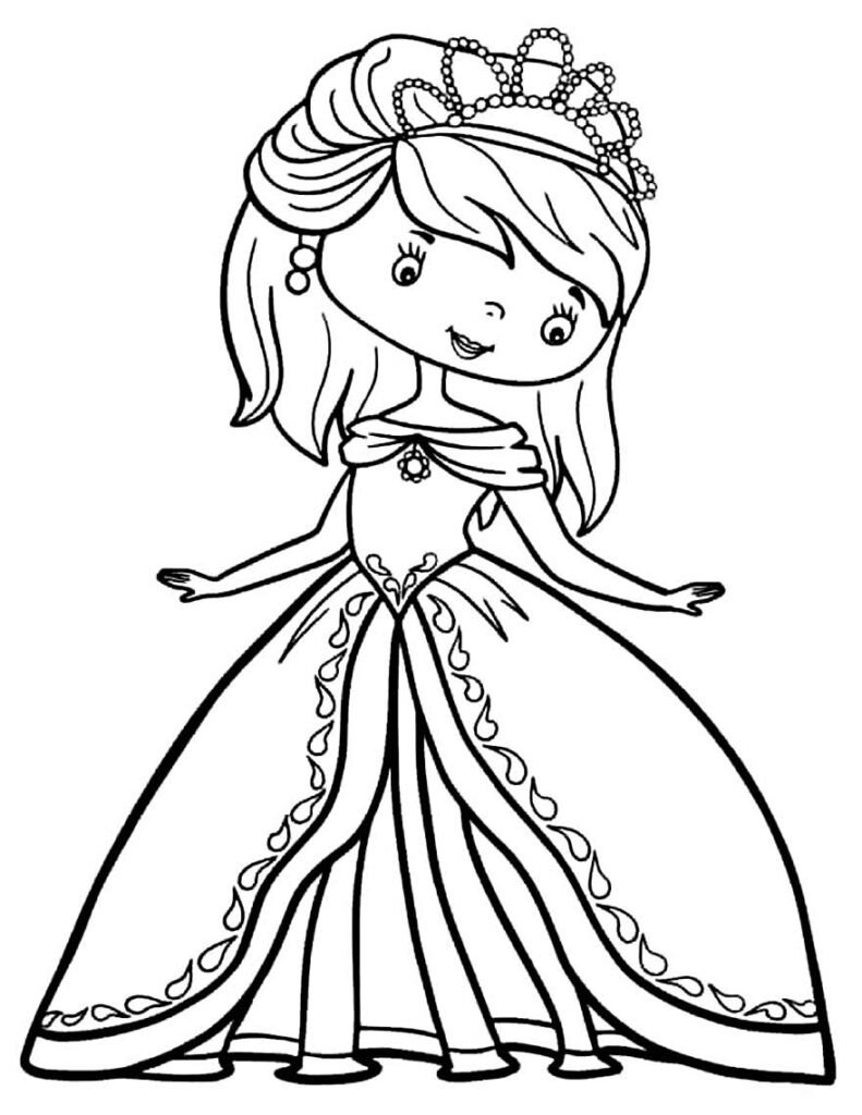 desenhos de princesas para colorir 1