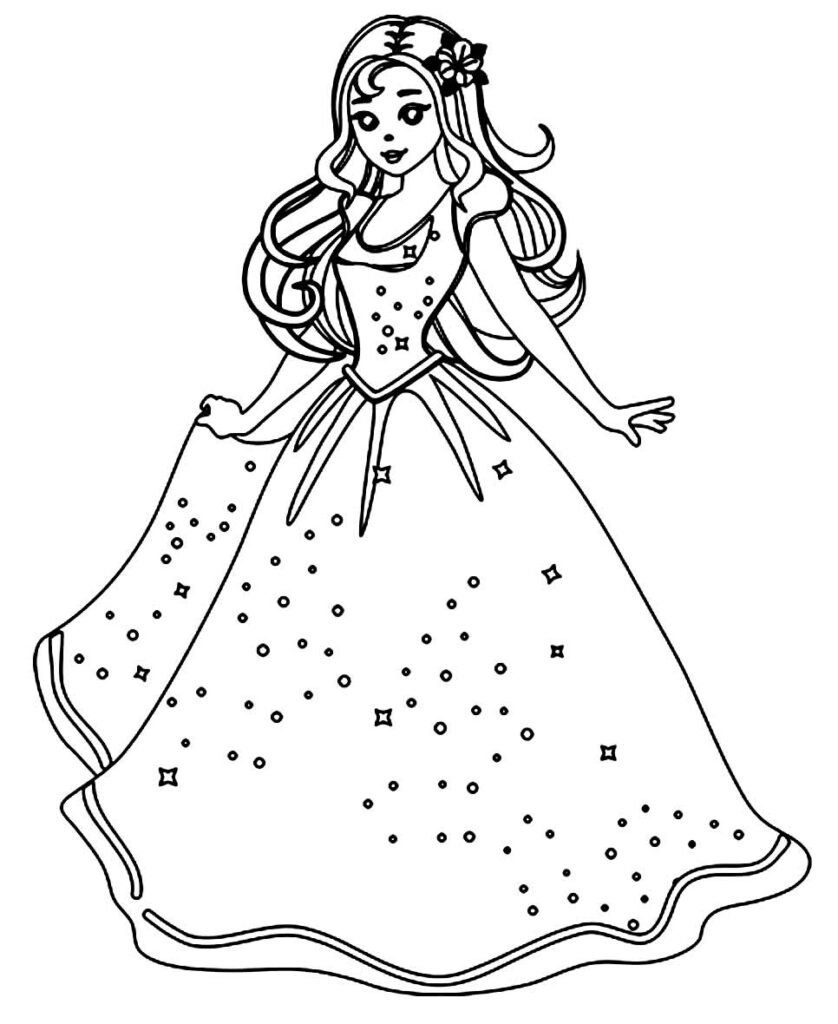 desenhos de princesas para colorir 2