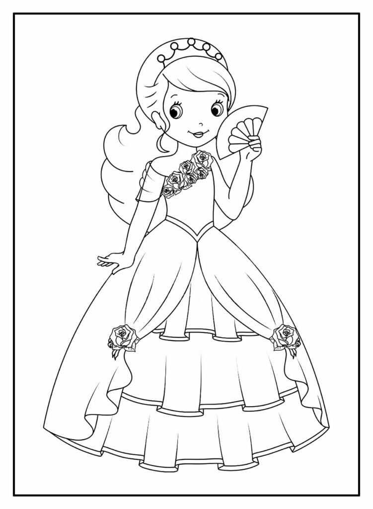 desenhos de princesas para colorir 22