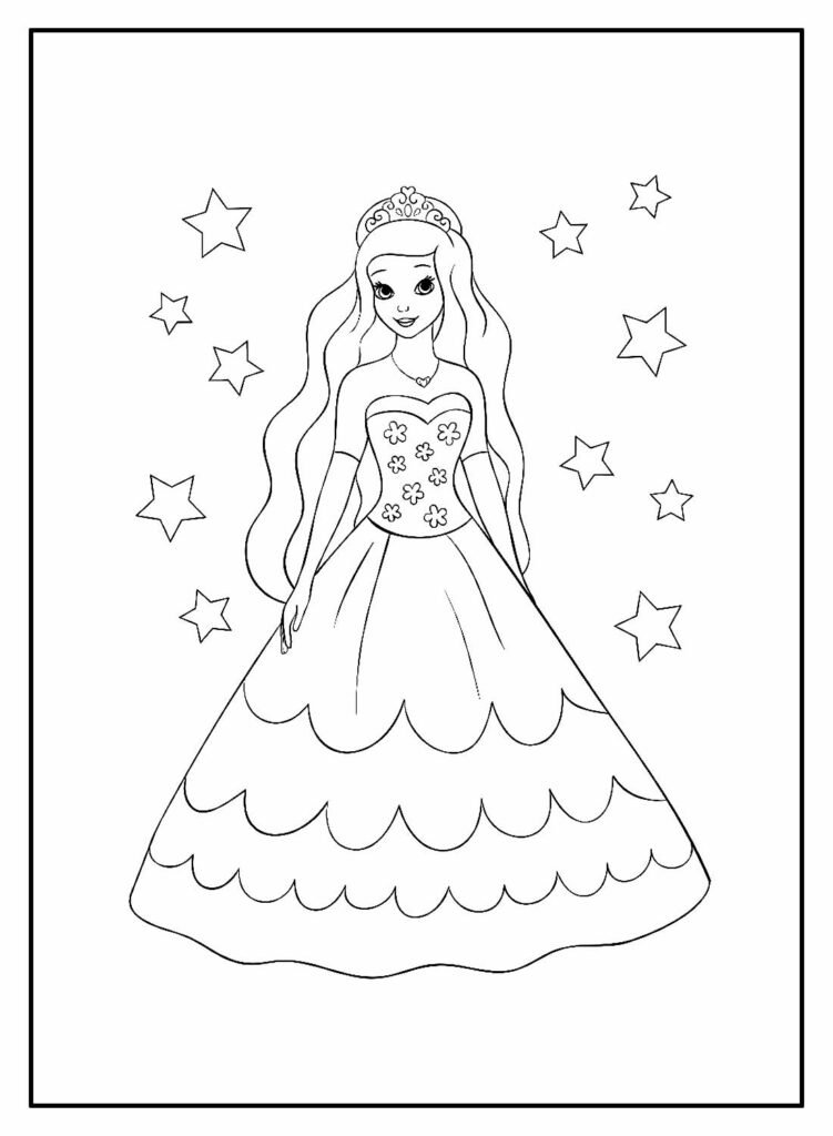 desenhos de princesas para colorir 24