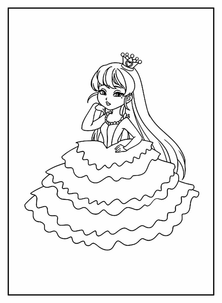 desenhos de princesas para colorir 25