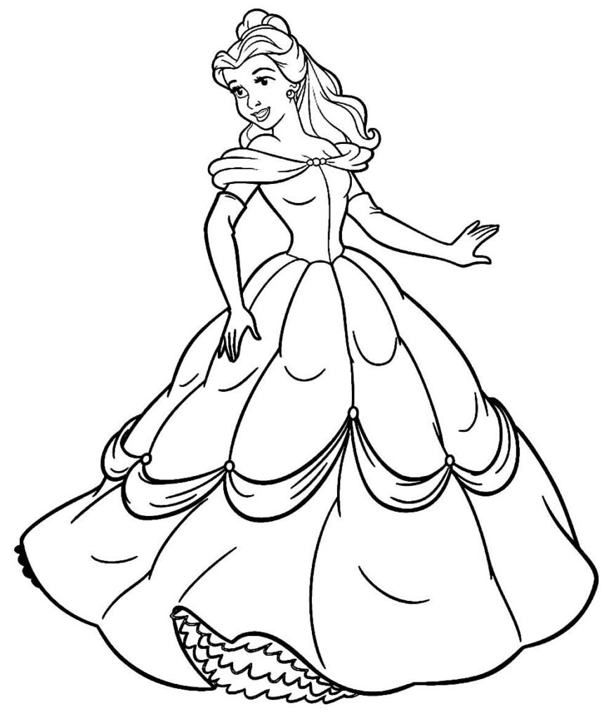 desenhos de princesas para colorir 3