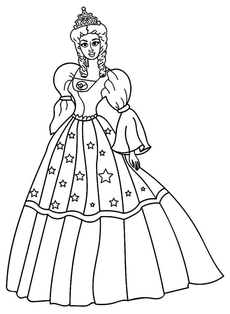 desenhos de princesas para colorir 4